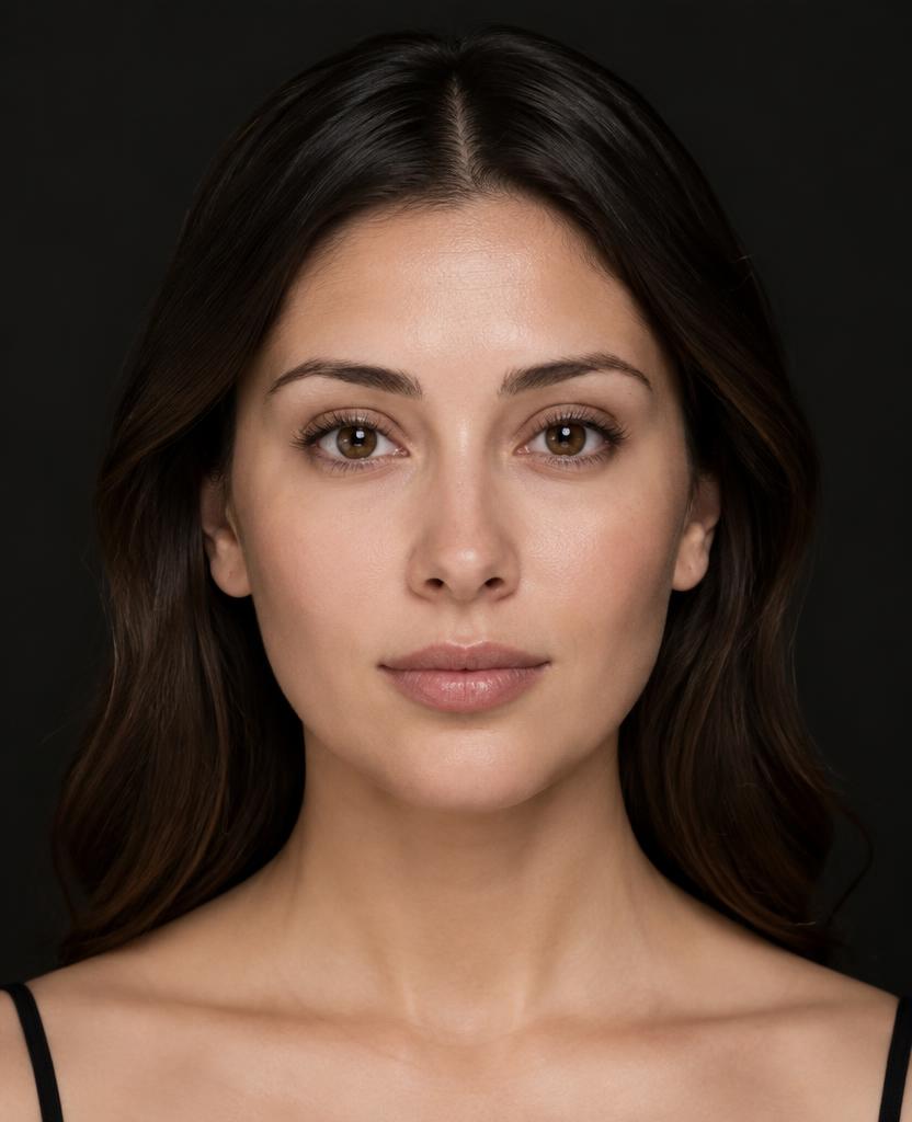 Face map of TrueTox treatment areas